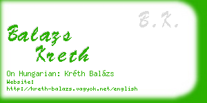 balazs kreth business card